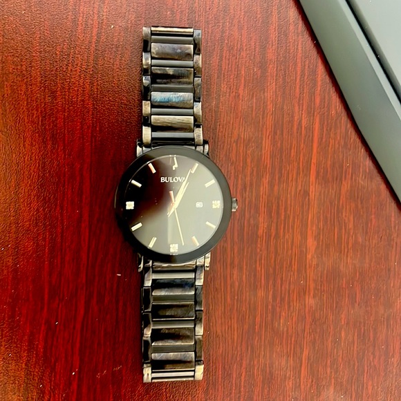 Men’s bulova black Futuro accent watch